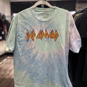Def Leppard Classic Tie-Dye T-Shirt | Vintage Rock Band Tee Size Large